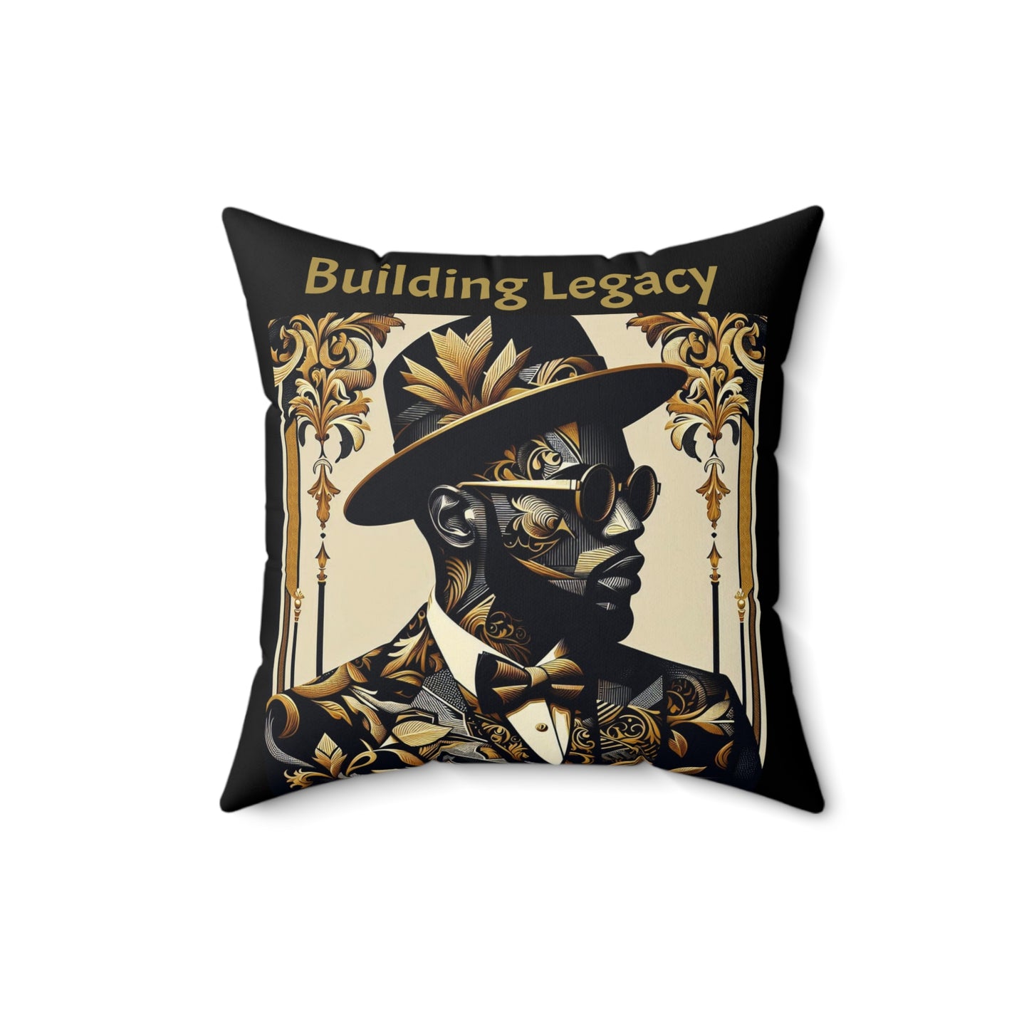 Elegant Legacy Art Pillow, Decorative Pillow, Home Decor, Modern Accent Cushion, Gift for Him, Building Legacy Design