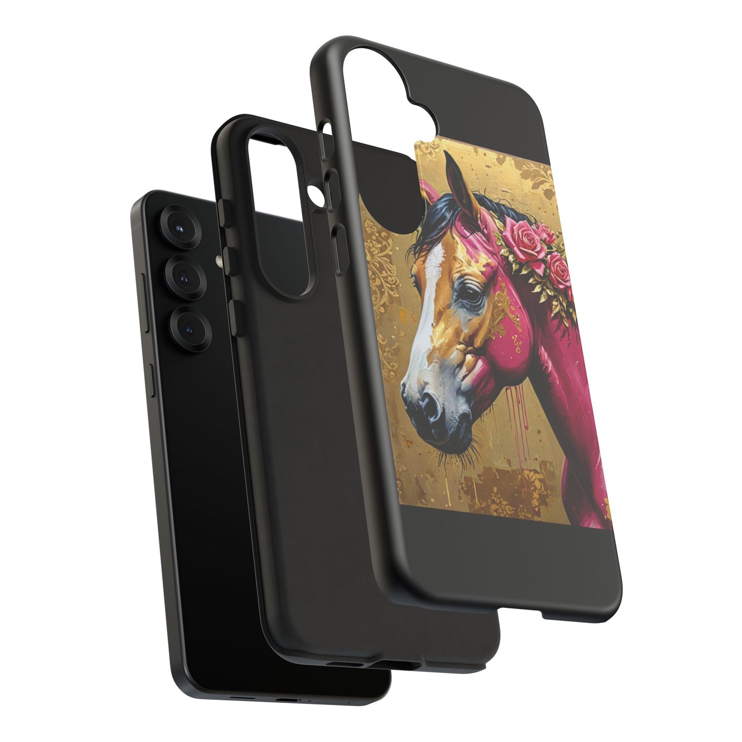 Phone Case - Elegant Horse Damask Design