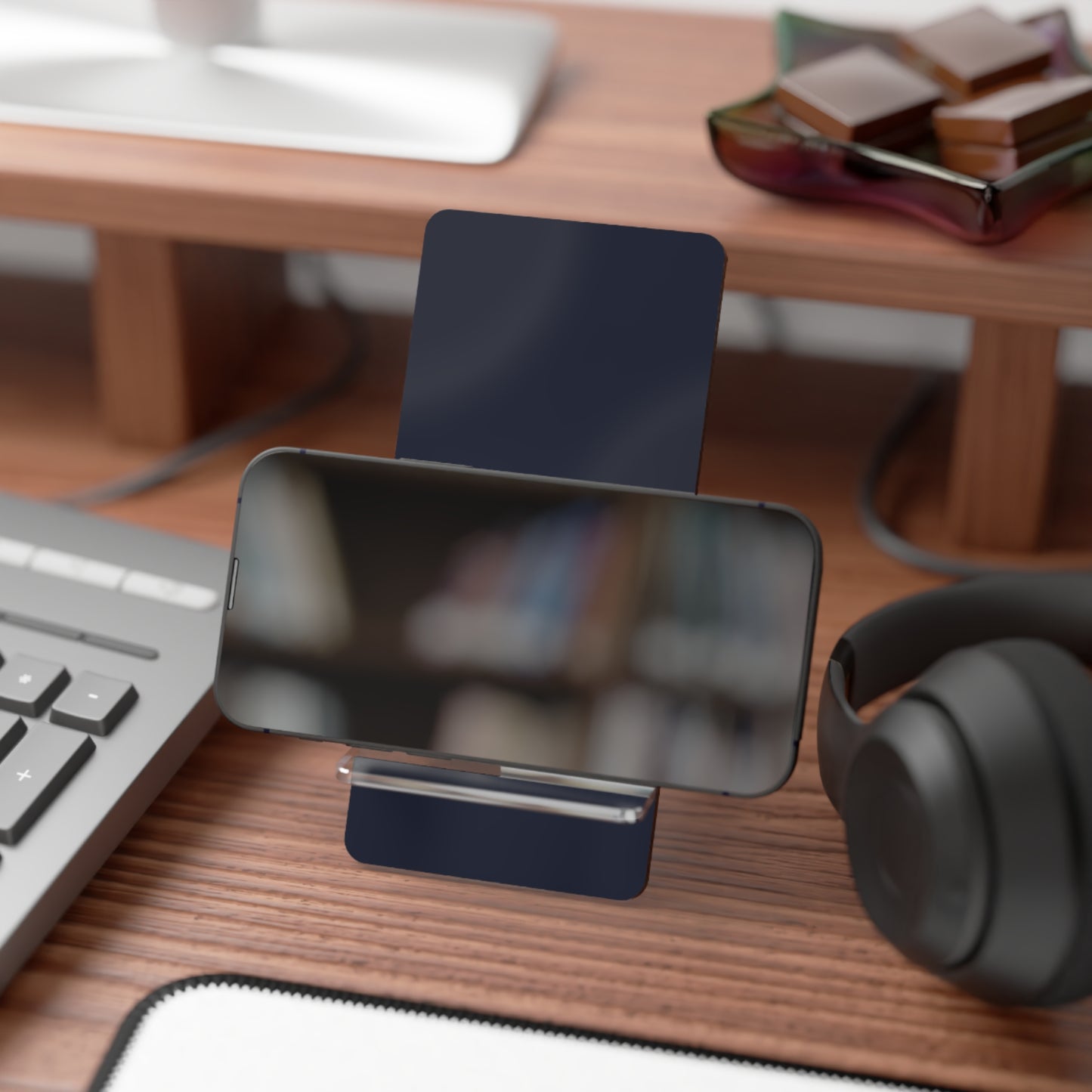 Stylish Lunar Midnight Smartphone Stand, Modern Display Holder, Desk Organizer, Gift for Tech Lovers, Home Office Decor
