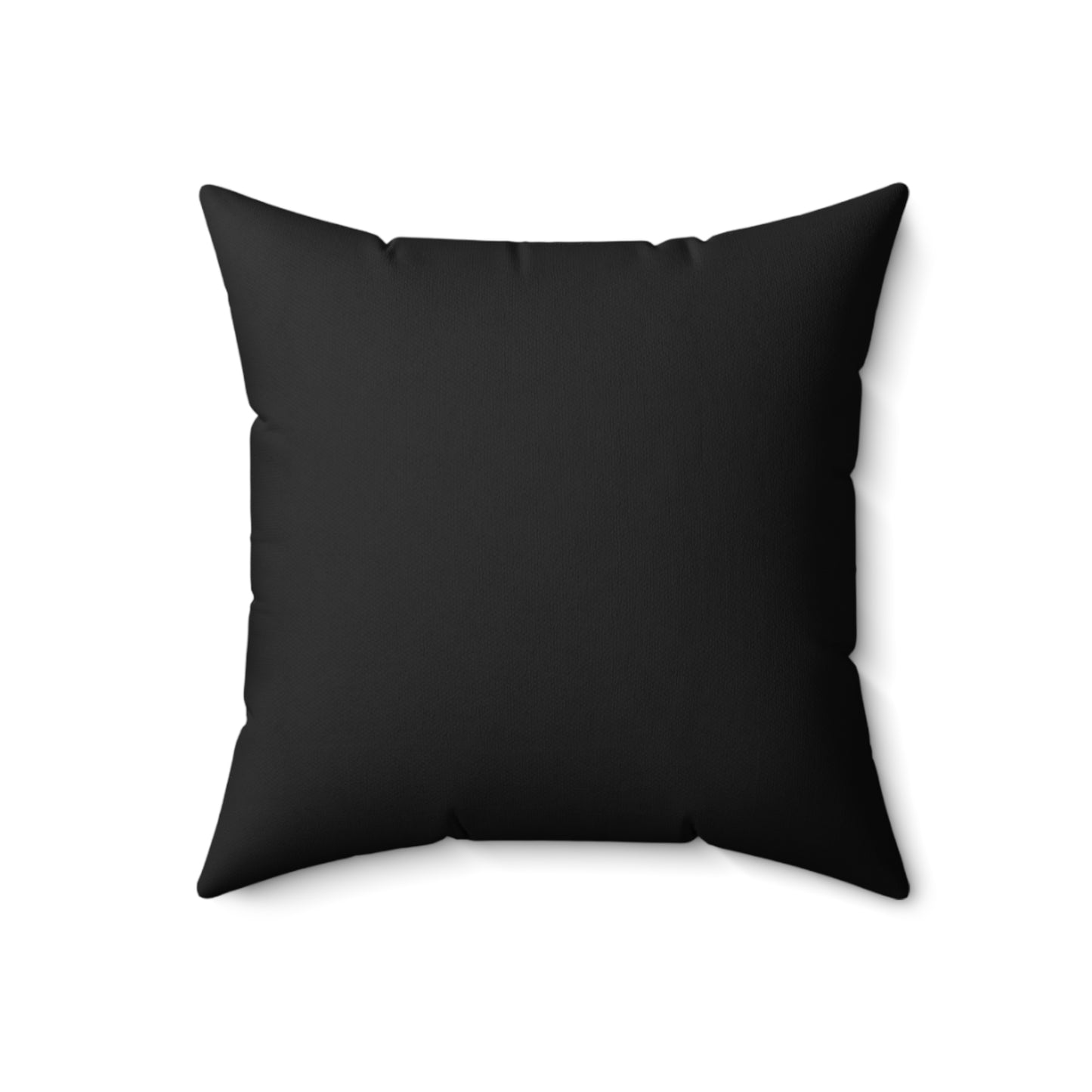 Stylish Black Spun Polyester Square Pillow - Cozy Home Decor, Gift for Friends and Family, Modern Living Room Accent