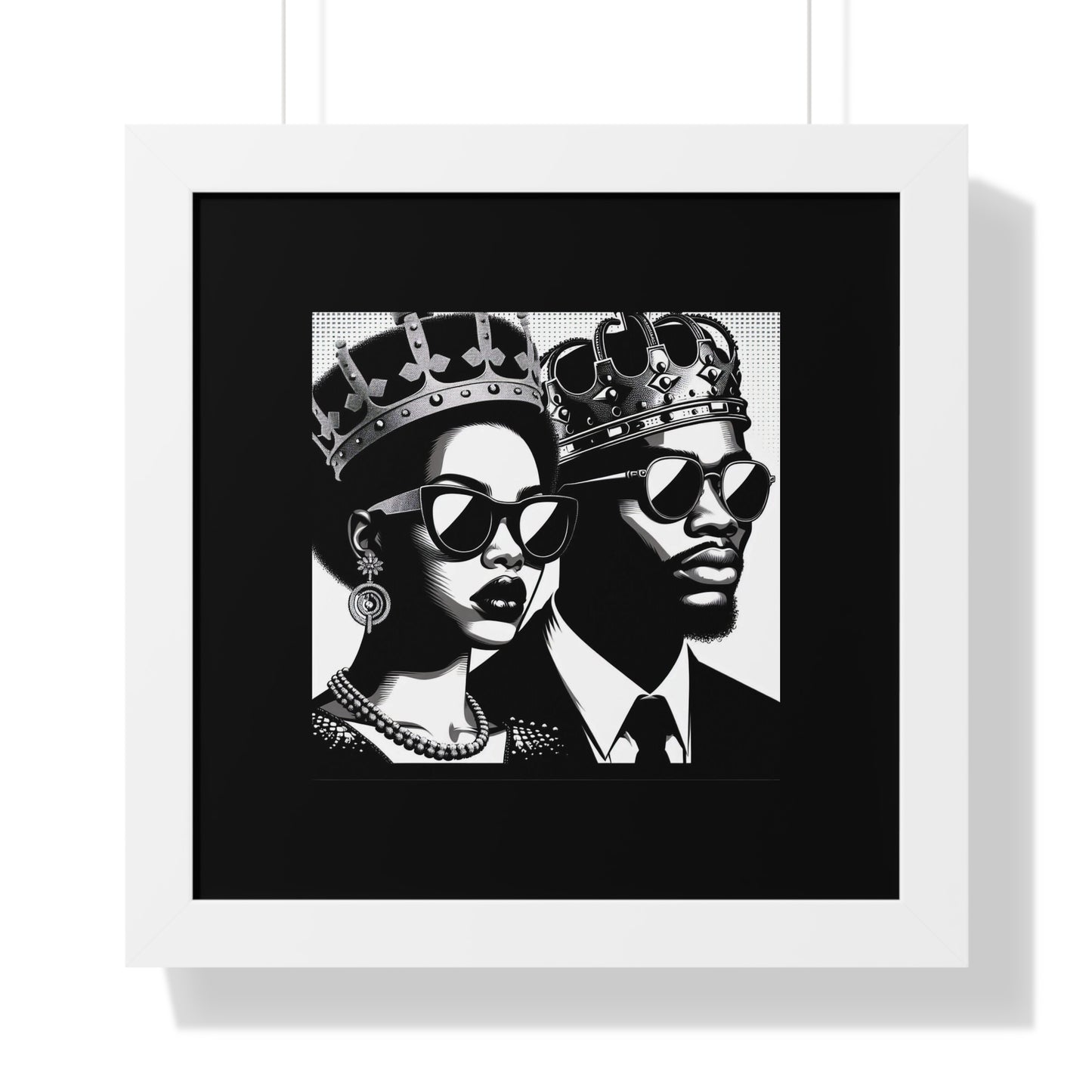 Royalty Framed Poster, Wall Art Decor, Black Culture Art, Modern Home Decor, Unique Gift for Her/Him
