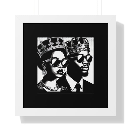 Royalty Framed Poster, Wall Art Decor, Black Culture Art, Modern Home Decor, Unique Gift for Her/Him