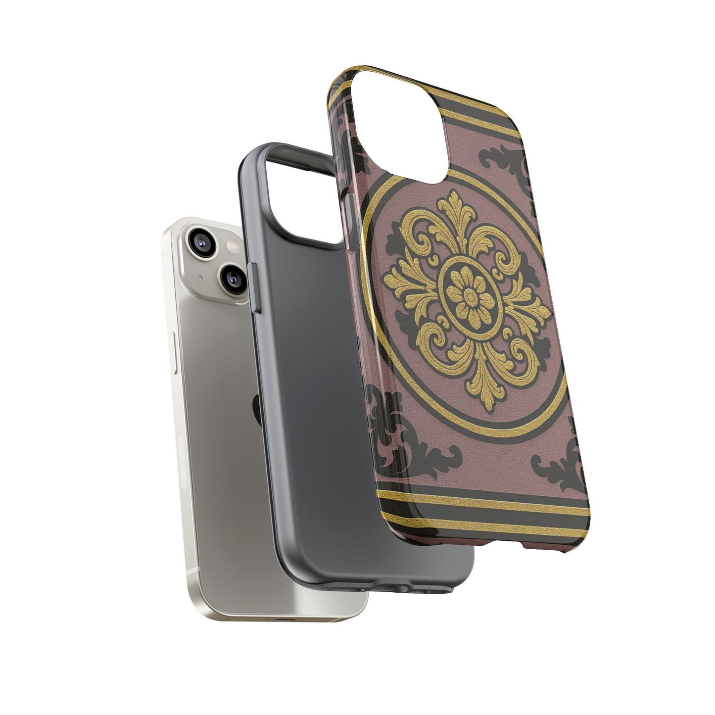 Gilded Mauve With Gold-Black Baroque Tough Cases