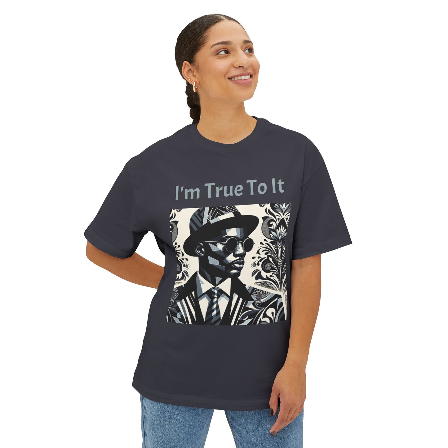Stylish Oversized Tee, Graphic Tee, Casual Summer Tee, Urban Fashion, Vintage-Inspired T-Shirt - True To It