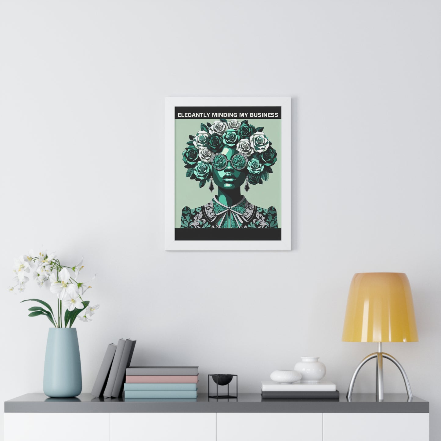 Vertical Poster - 'ELEGANTLY MINDING MY BUSINESS' Wall Art
