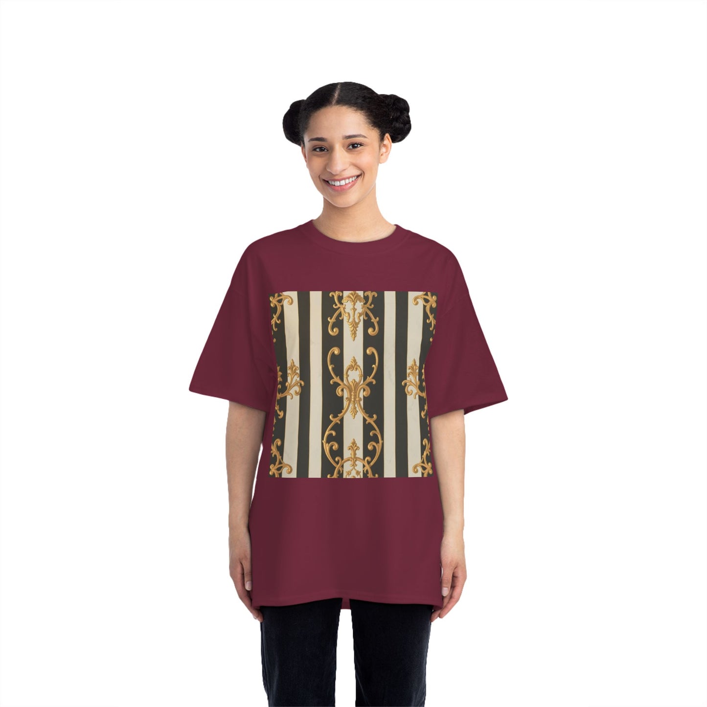 Elegant Baroque-Inspired Short-Sleeve T-Shirt, Vintage Style Tee, Fashion Statement Top, Unique Gift for Art Lovers