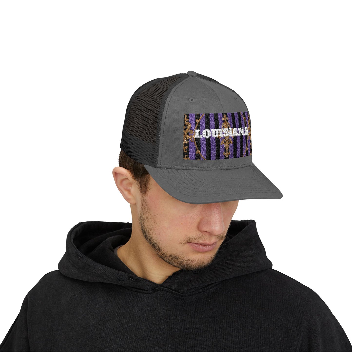 Louisiana Pride Snapback Trucker Cap | Festival Hat, Outdoor Accessory, Summer Style, Unique Gift for Travelers, Sports Enthusiasts