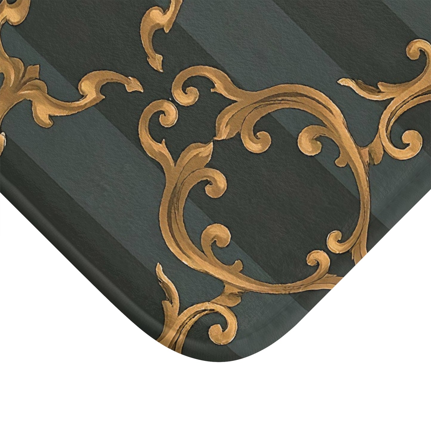 Elegant Gold Pattern Bath Mat - Luxurious Comfort for Your Bathroom