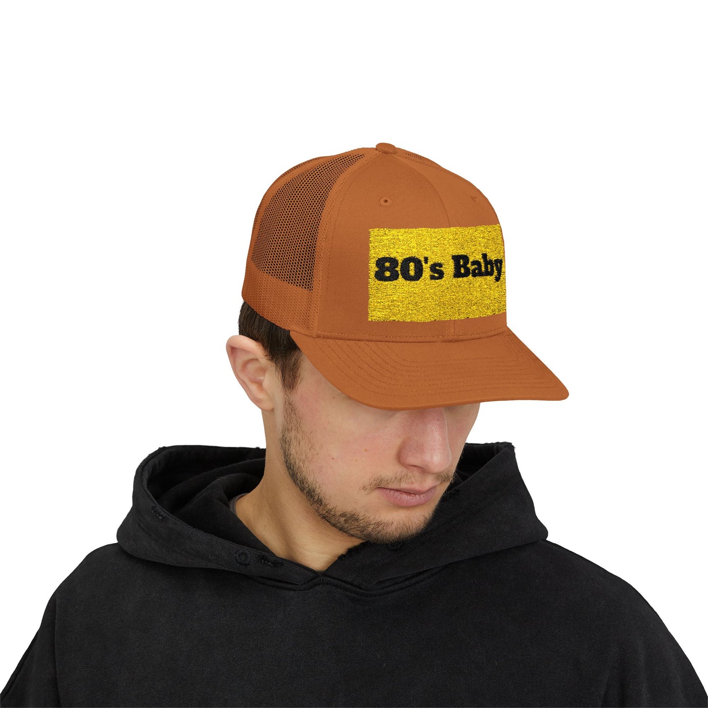 80's Baby Gold Snapback Trucker Cap - Retro Style Hat, Vintage Cap, Perfect for 80's Themed Parties, Gifts for Nostalgic Friends, Summer Fun