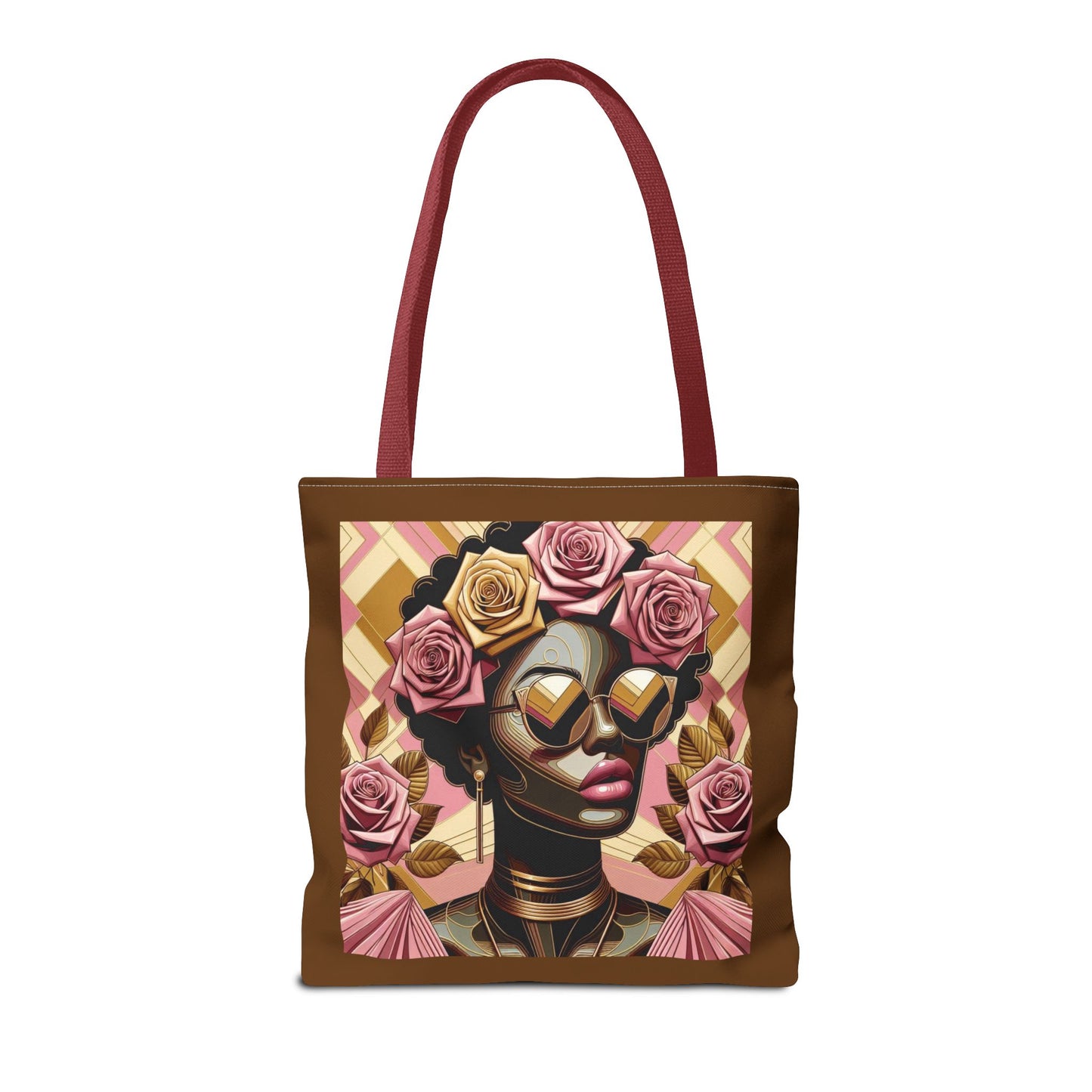 Chic Floral Tote Bag - Fashionable Everyday Accessory, Gift for Her, Boho Style, Shopping Bag, Eco-Friendly Carryall - Pink Roses Lady