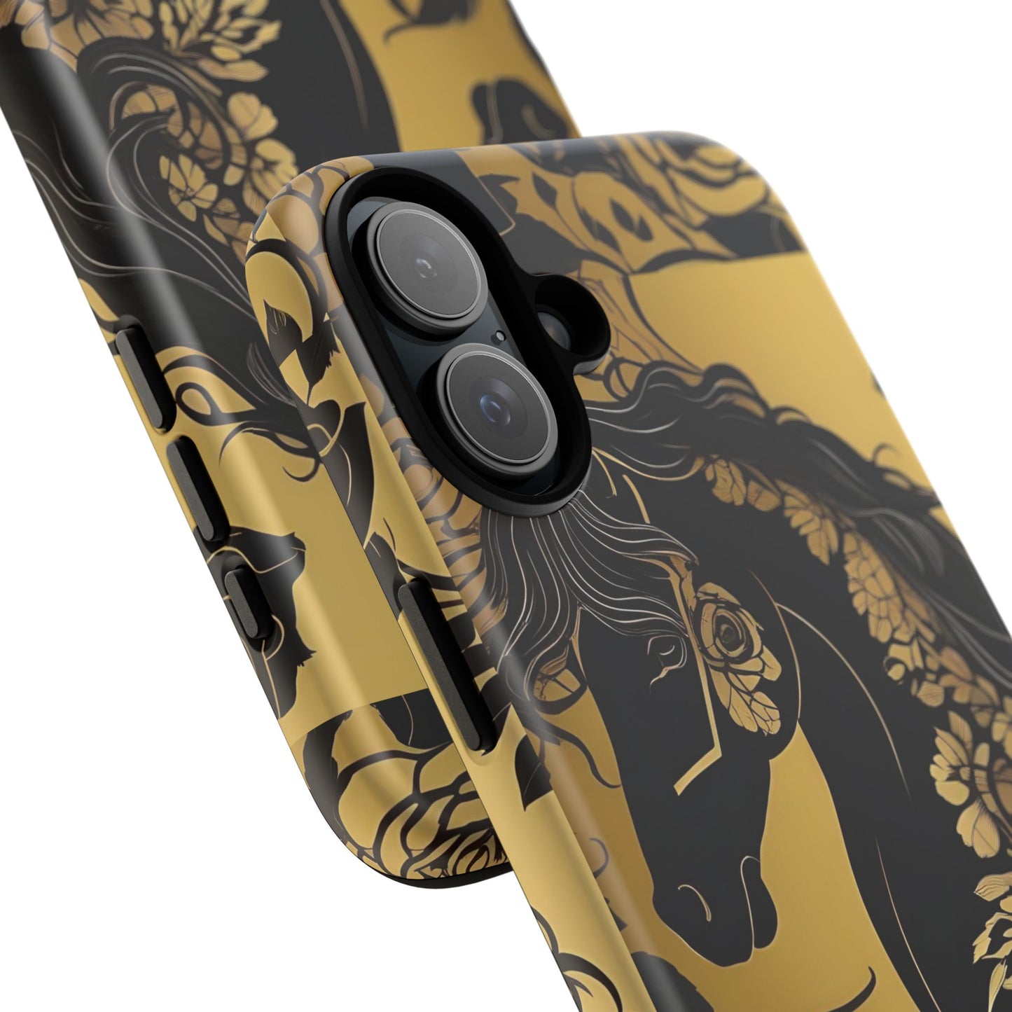 Phone Case - Elegant Horse & Roses Design