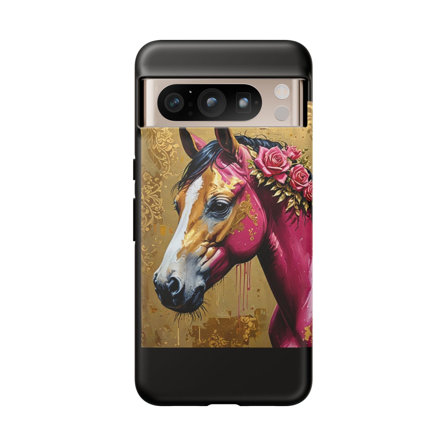 Phone Case - Elegant Horse Damask Design