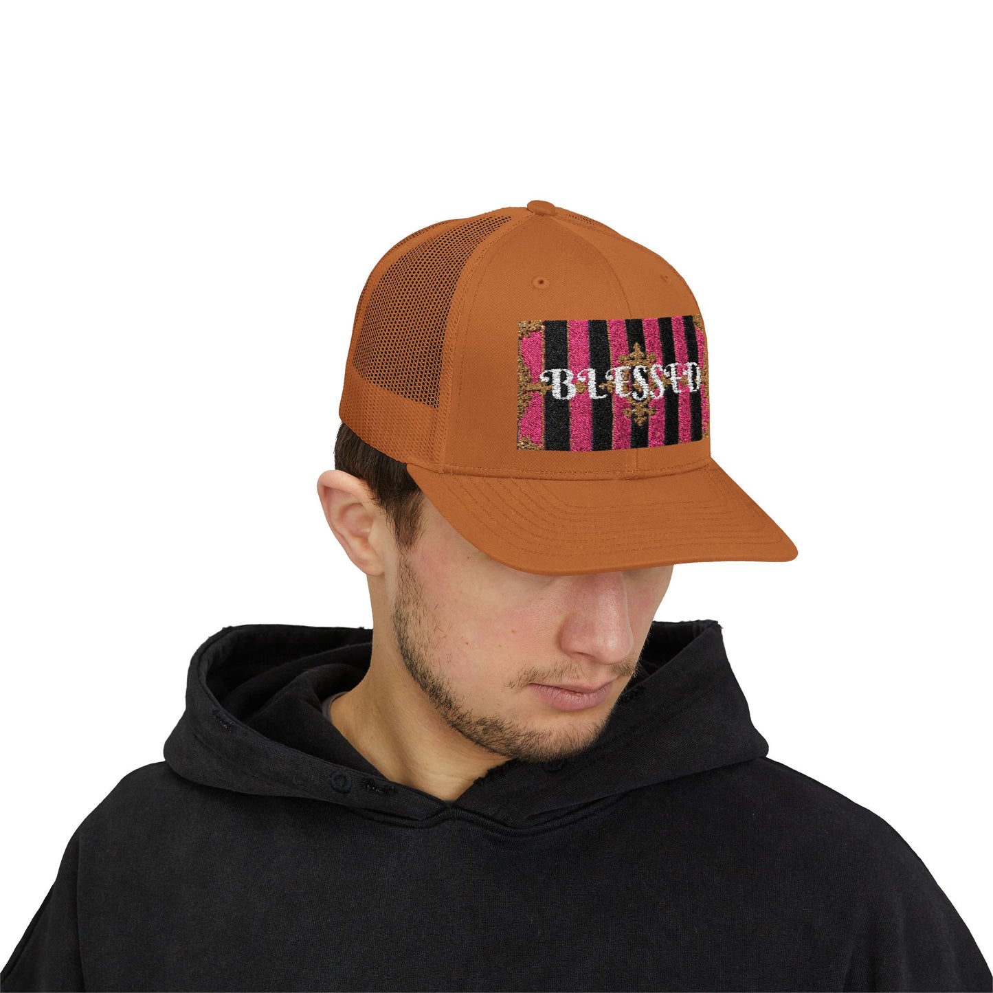 Blessed Snapback Trucker Cap, Inspirational Hat, Casual Headwear, Faith-Based Gift, Trendy Accessory, Ideal for Daily Wear
