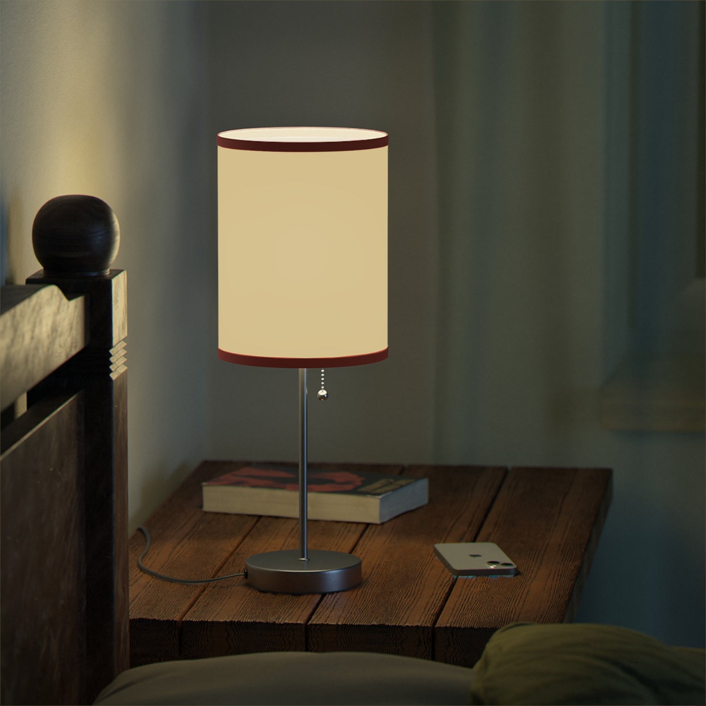 Vanilla Wheat Modern Table Lamp, Nightstand Light, Soft Glow Lamp, Cozy Home Decor, Minimalist Design