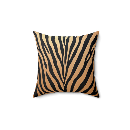 Chic Zebra Stripe Square Pillow - Stylish Home Décor