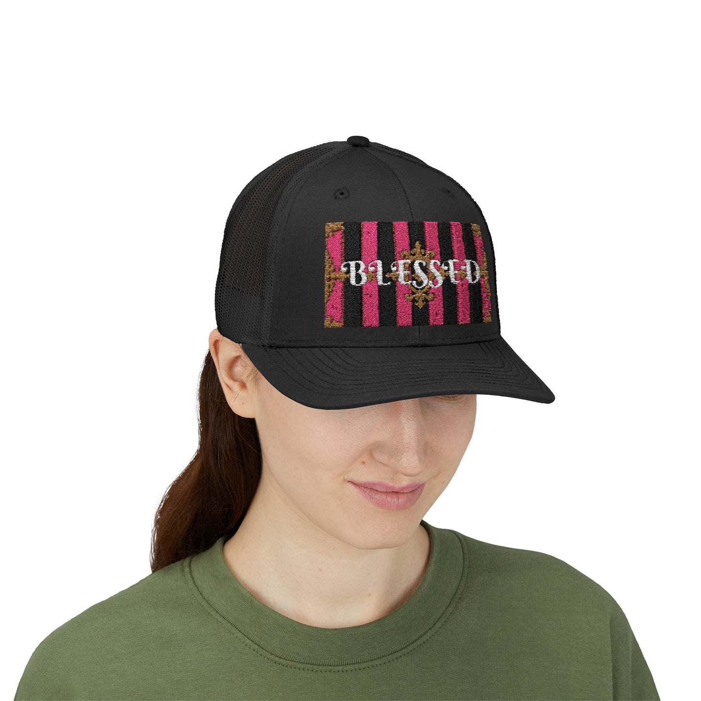 Blessed Snapback Trucker Cap, Inspirational Hat, Casual Headwear, Faith-Based Gift, Trendy Accessory, Ideal for Daily Wear