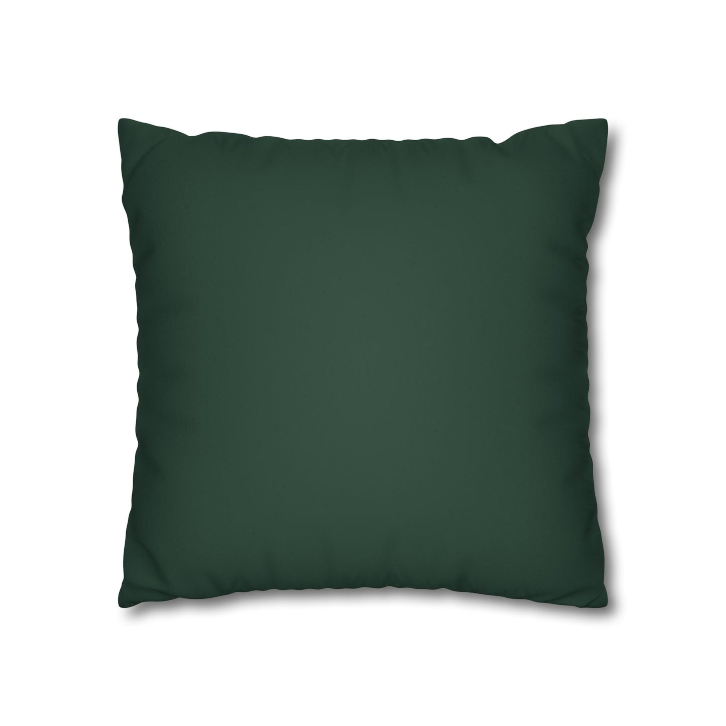 Stylish Midnight Green Faux Suede Square Pillowcase for Cozy Home Decor, Decorative Cushion Cover, Modern Accent Pillow, Indoor Throw Pillows