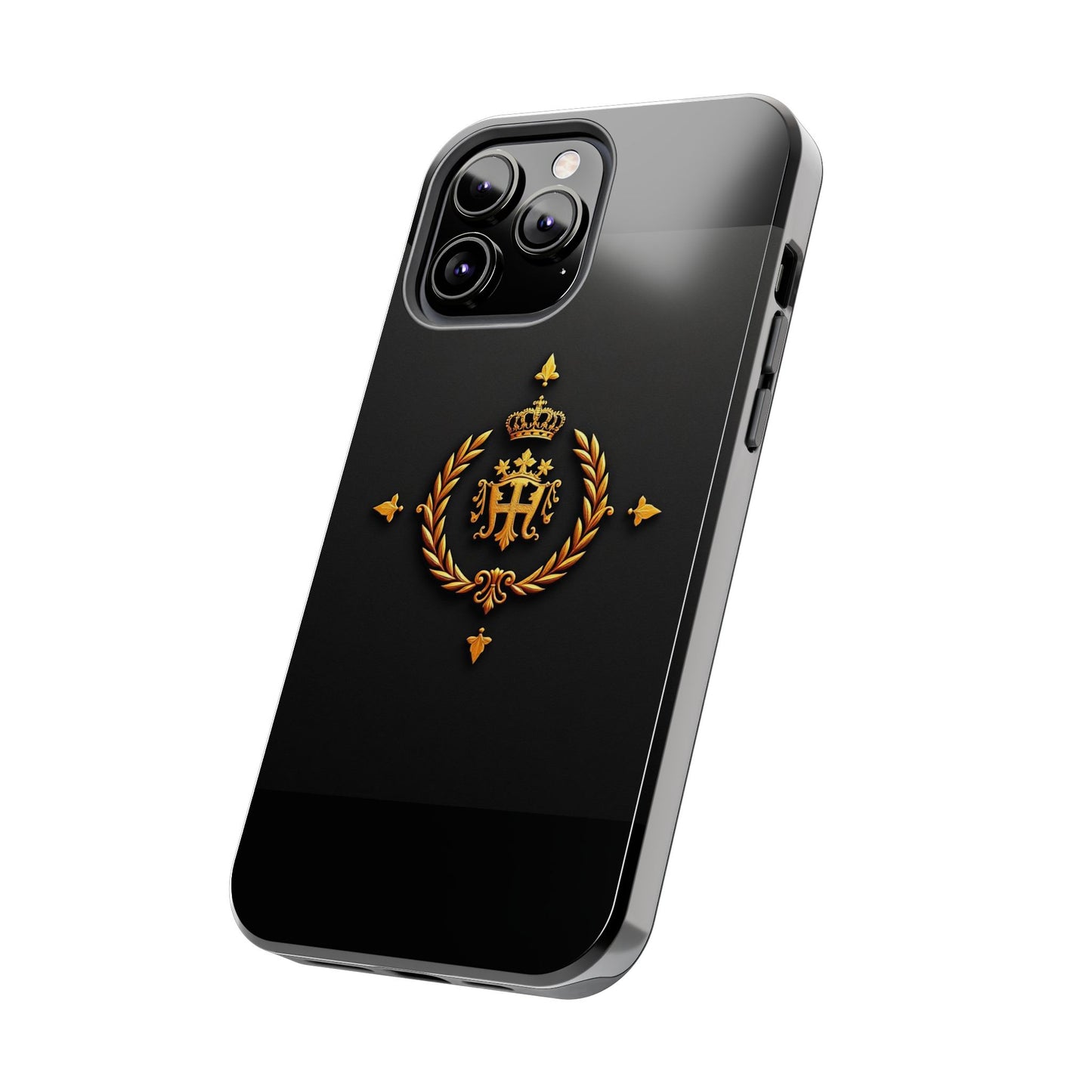 Luxurious Monarch Phone Case, Tough Phone Covers, Elegant Tech Accessories, Gold Crown Design, Stylish Gift for Him/Her - Gold Crest