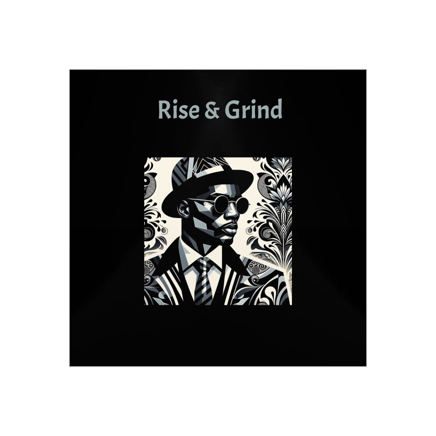 Stylish Wall Art Print, Motivational Home Decor, Office Inspiration, Gift for Entrepreneurs, Rise & Grind Artwork
