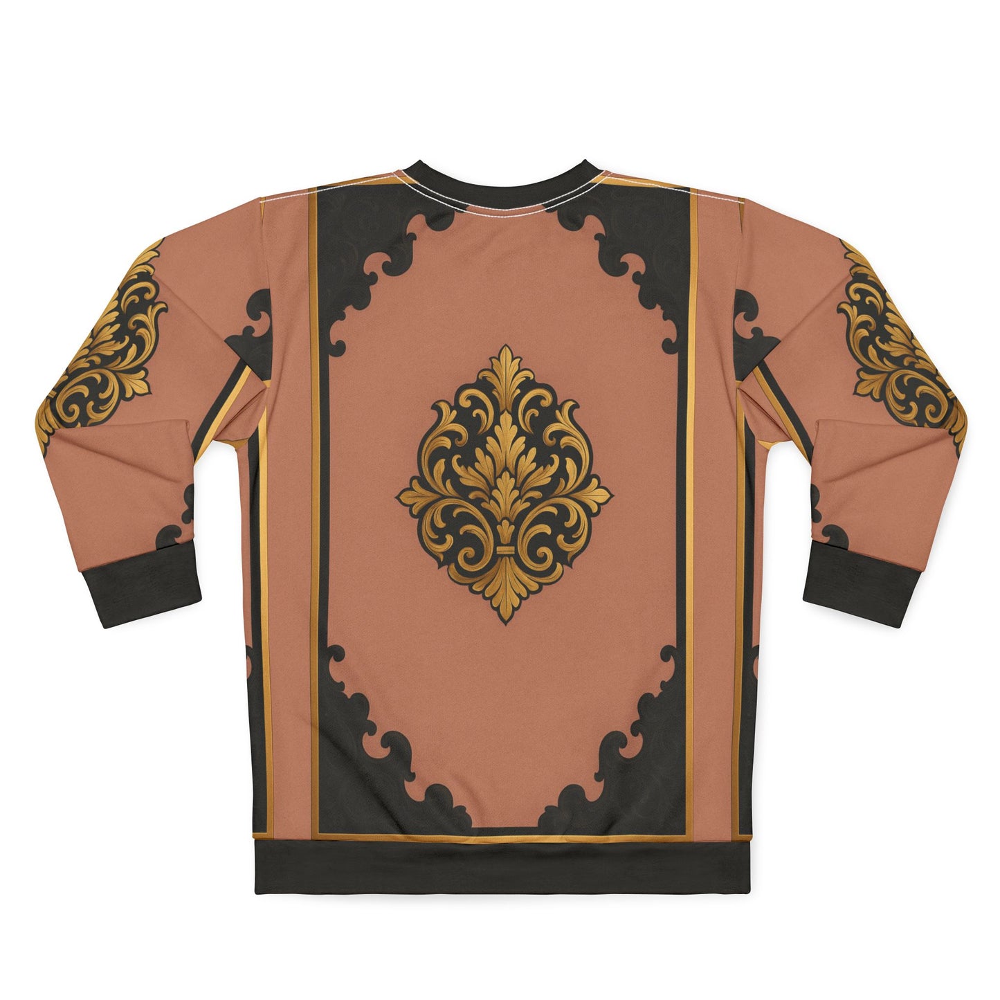 Mauve & Black-Gold Baroque Unisex Sweatshirt