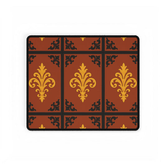 Dusk Terracotta Baroque Victorian Desk Mat — Ornate Gaming/Office Desk Pad
