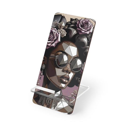 Chic Smartphone Stand, Decorative Mobile Display Holder, Unique Phone Accessory, Stylish Desk Decor, Gift for Her - Lilac Baroque Lady