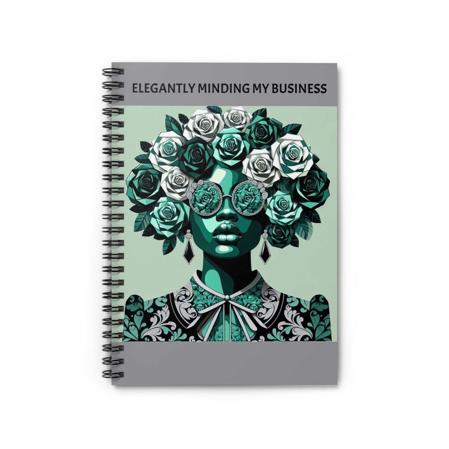 Elegantly Minding My Business Spiral Notebook