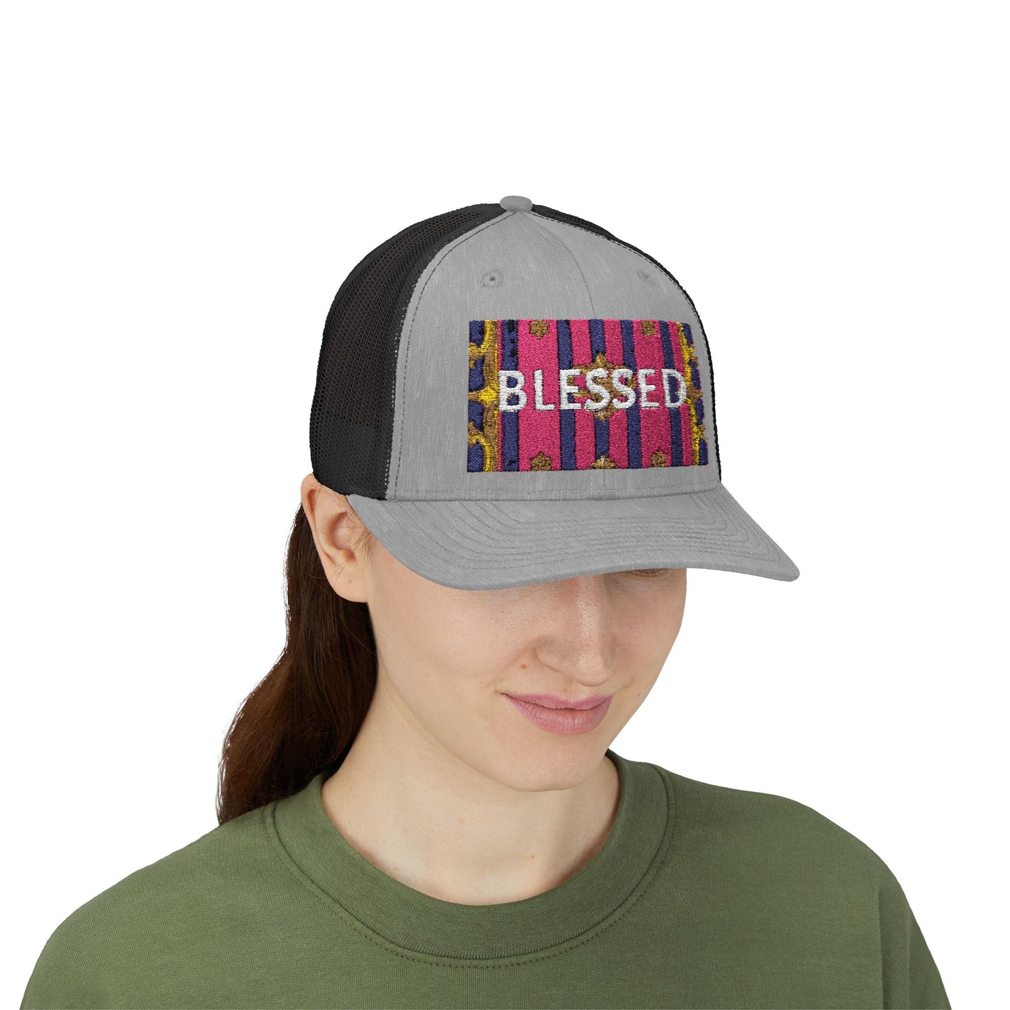 Blessed Snapback Trucker Cap - Inspirational Hat for Faith, Casual Wear, Gifts, Outdoor Activities, Summer Style