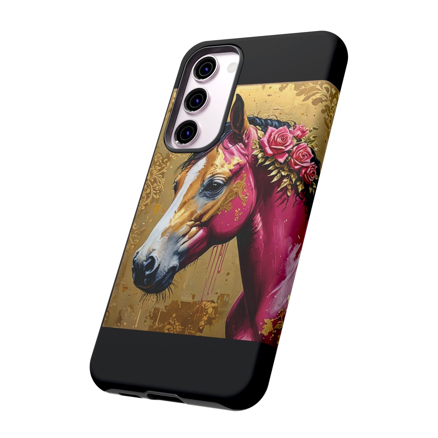 Phone Case - Elegant Horse Damask Design