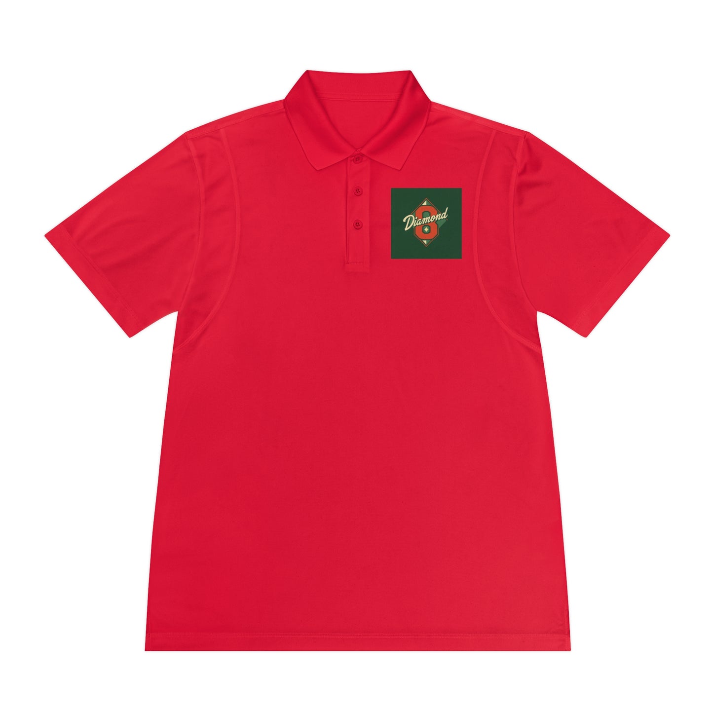 Men's Sport Polo Shirt with Green Design, Casual Wear, Gym Apparel, Outdoor Events, Golf Shirt, Father's Day Gift - Diamond 8