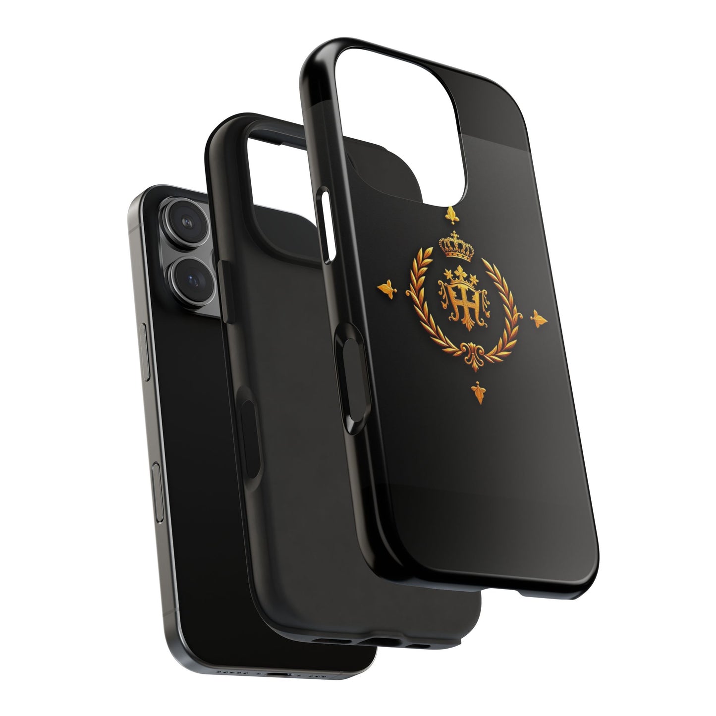 Luxurious Monarch Phone Case, Tough Phone Covers, Elegant Tech Accessories, Gold Crown Design, Stylish Gift for Him/Her - Gold Crest