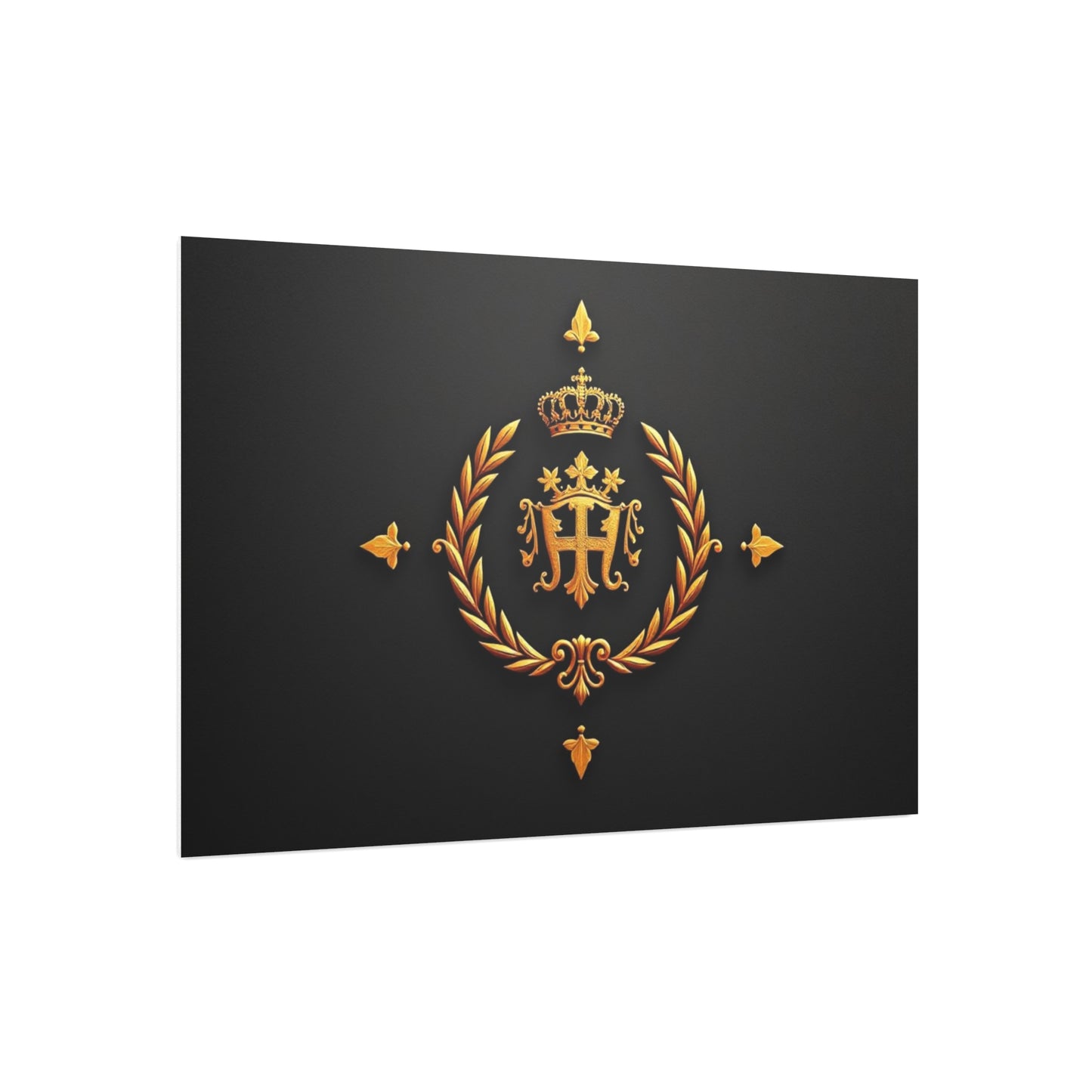 Elegant Foam Board Wall Art, Luxury Home Decor, Royal Crest Display, Office Decoration, Unique Gift Idea, Modern Wall Decor - Gold Crest