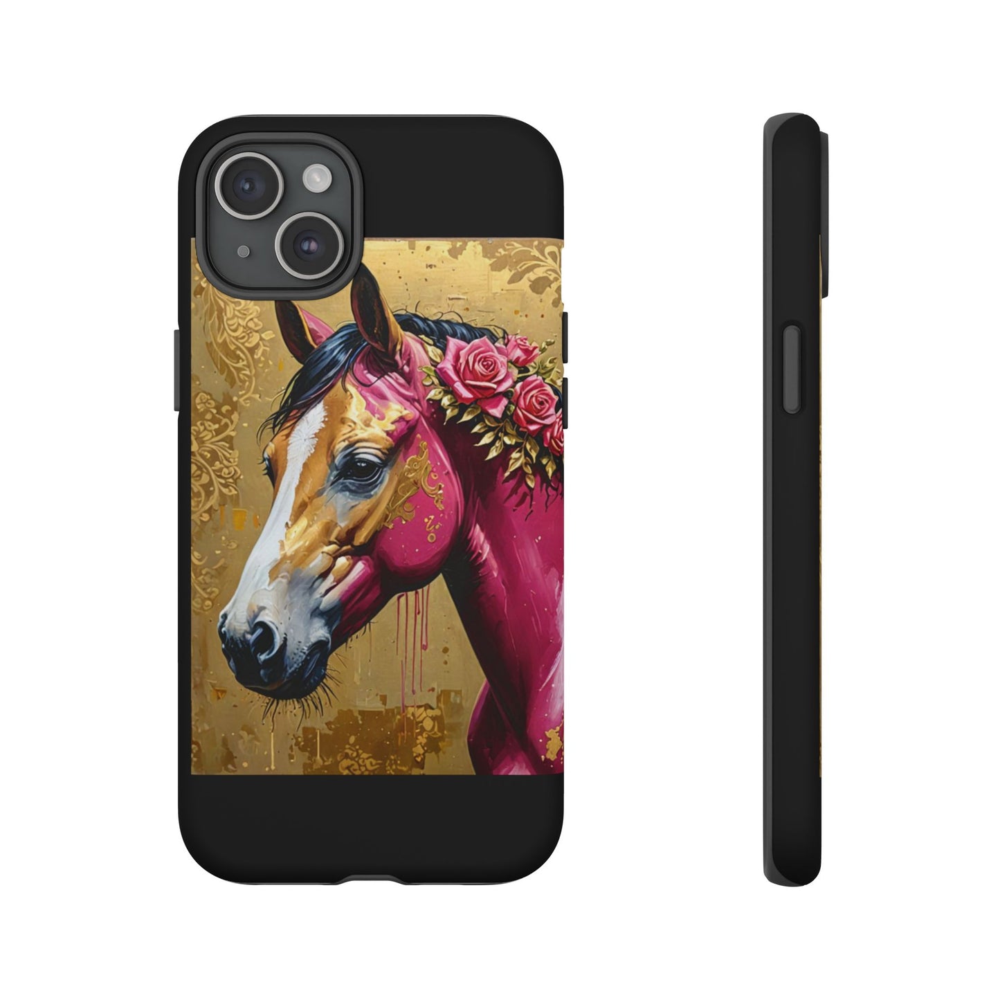 Phone Case - Elegant Horse Damask Design