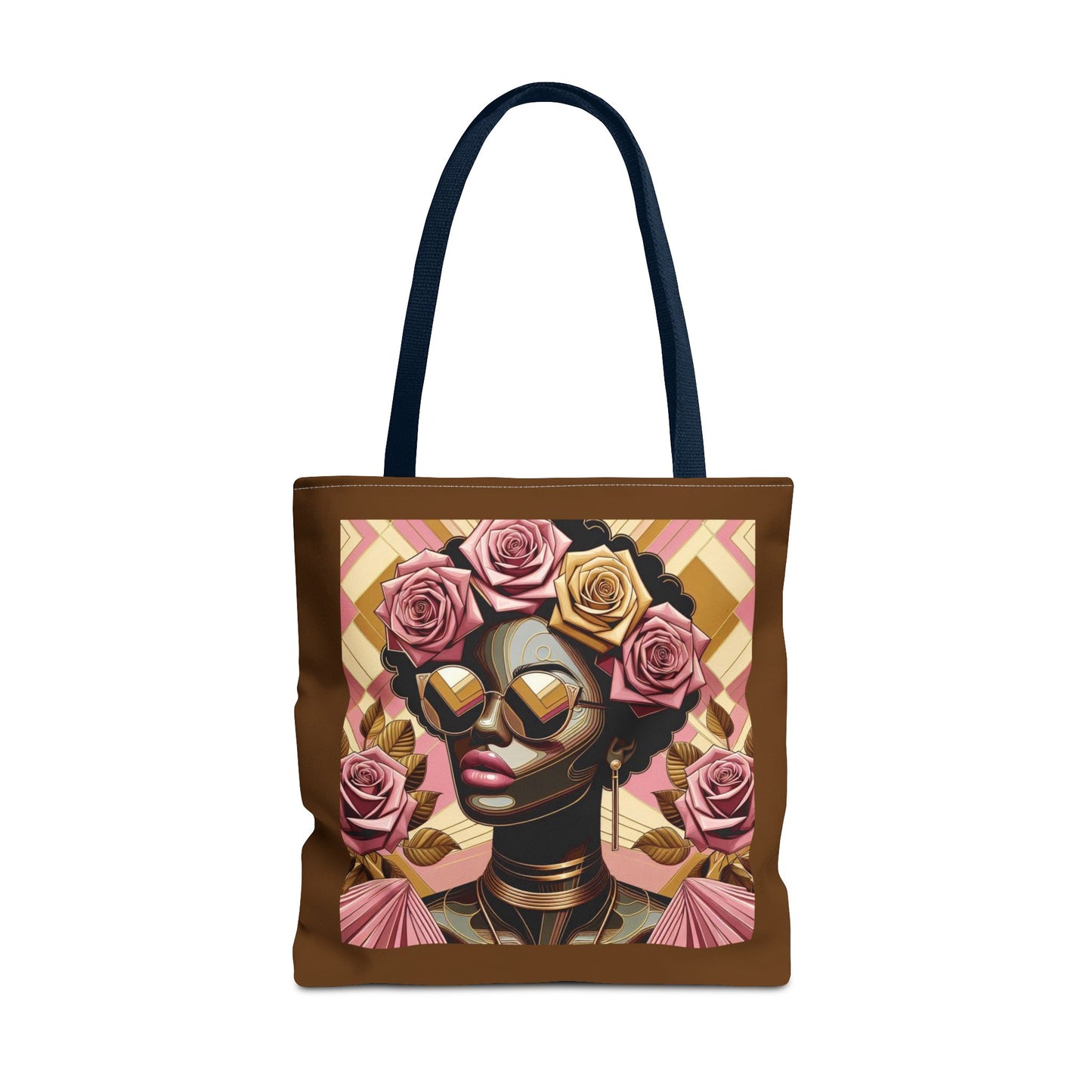 Chic Floral Tote Bag - Fashionable Everyday Accessory, Gift for Her, Boho Style, Shopping Bag, Eco-Friendly Carryall - Pink Roses Lady