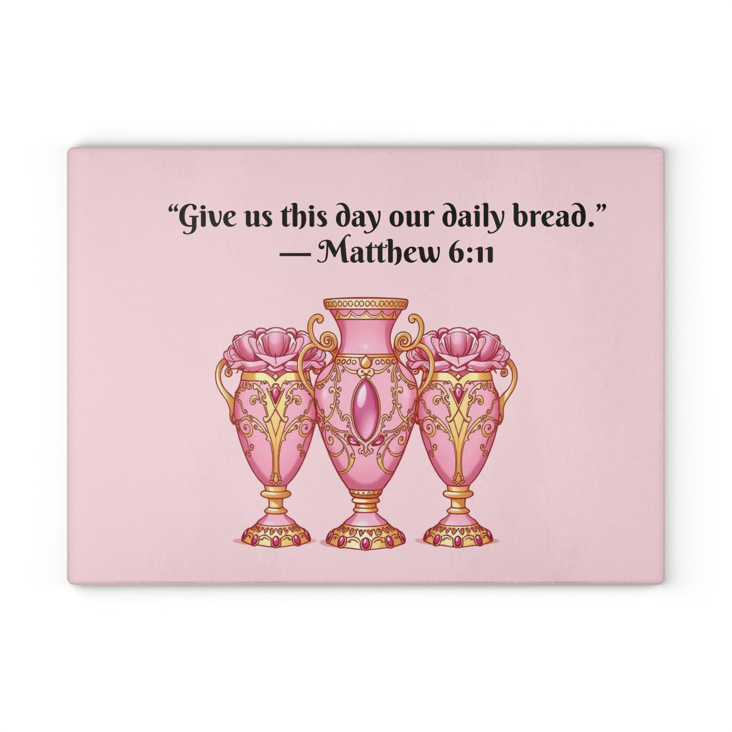 Elegant Glass Cutting Board with Inspirational Quote, Kitchen Decor, Wedding Gift, Housewarming Gift, Custom Cutting Board - 6:11