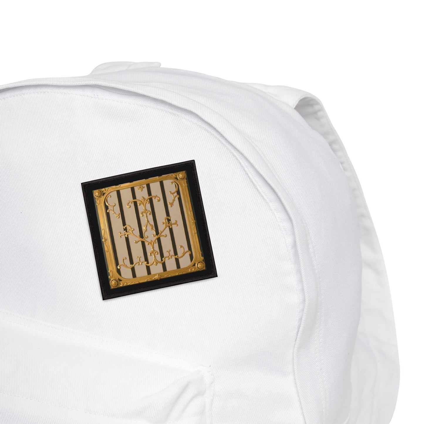 Iron-On Patches - Beige Striped Gold Rococo