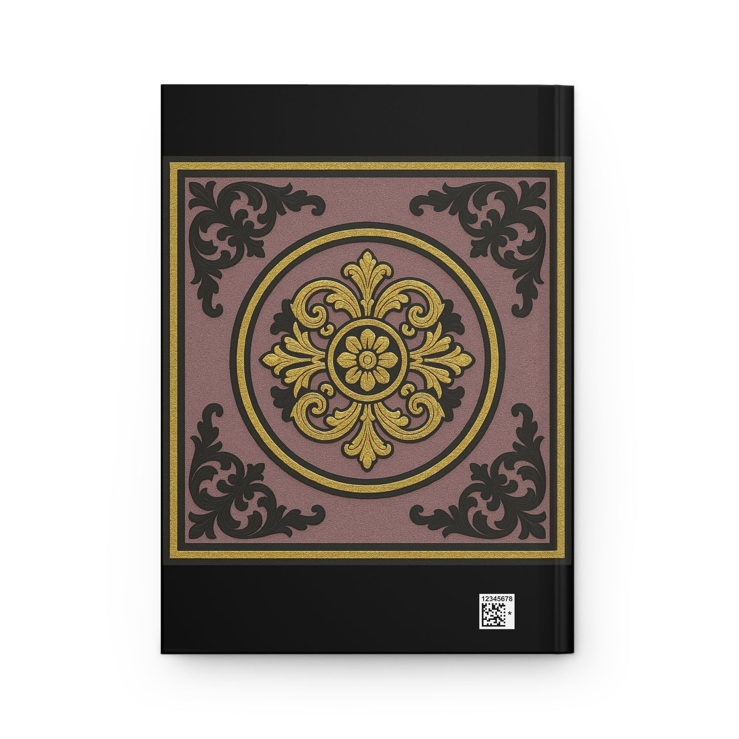 Elegant Gilded Mauve With Gold-Black Baroque Hardcover Journal - Great for Writers, Gifts, School Use, Scrapbooking, Daily Journaling