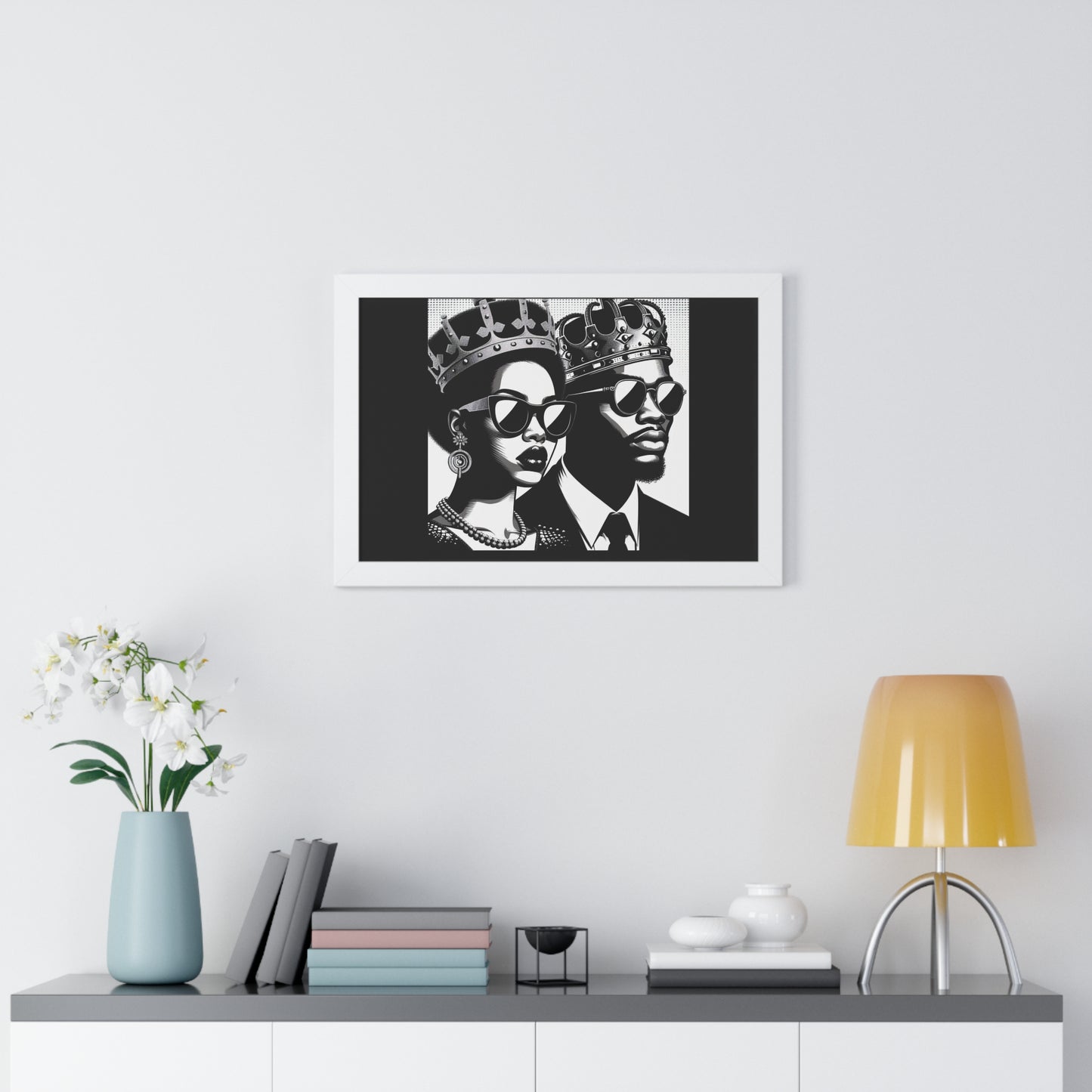 Royalty Framed Poster, Wall Art Decor, Black Culture Art, Modern Home Decor, Unique Gift for Her/Him