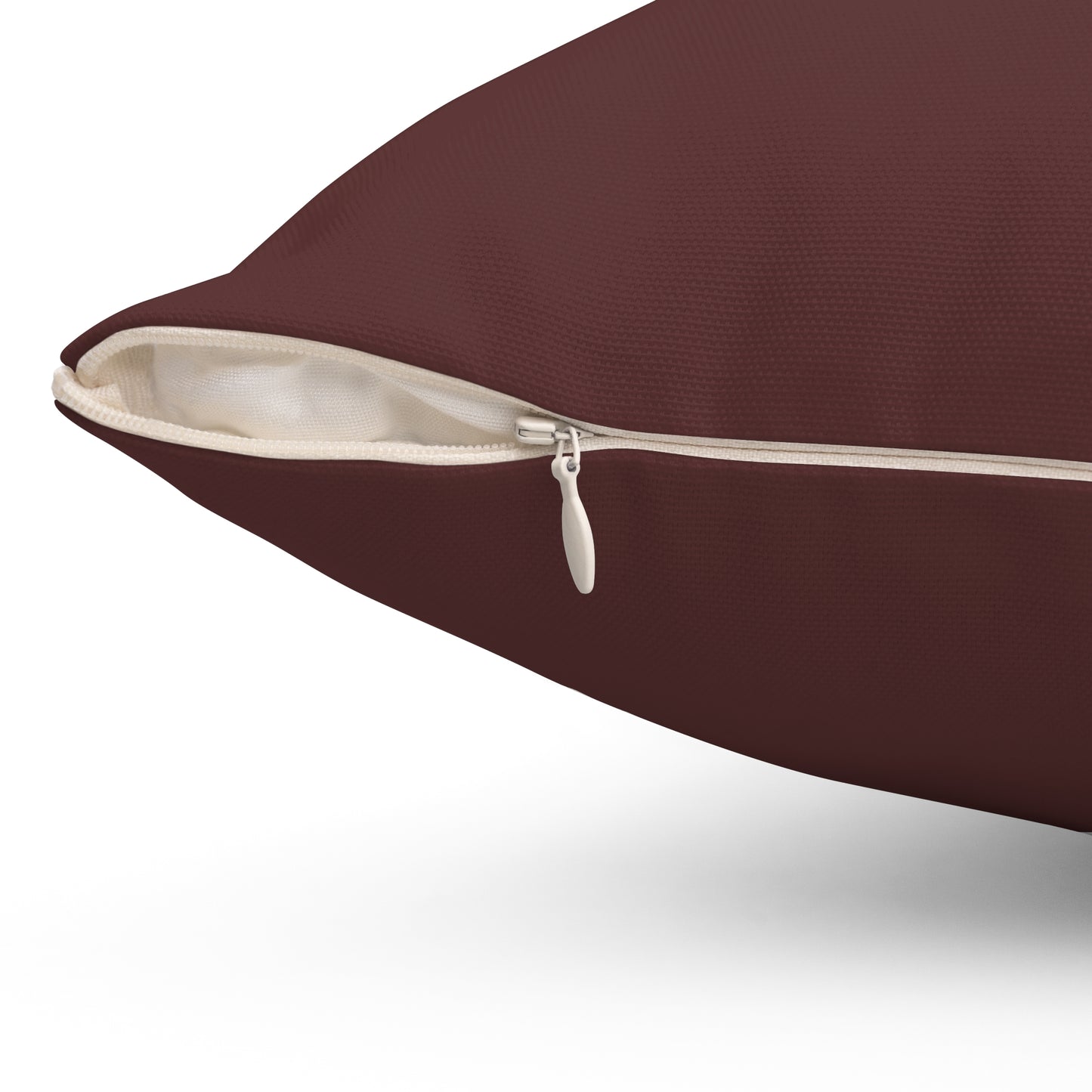 Brown Merlot Cozy Spun Polyester Square Pillow | Home Decor, Modern Accent, Comfort Cushion, Gift Idea, Cozy Living