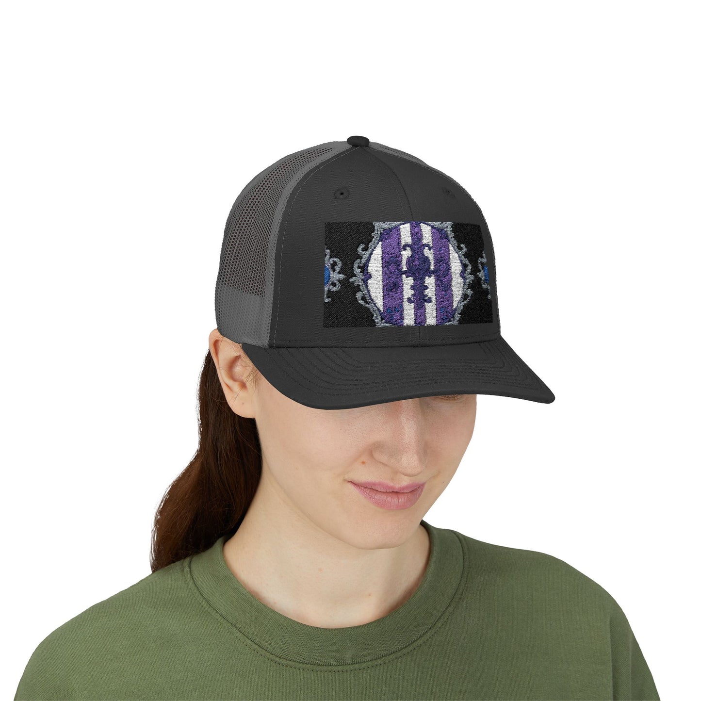 Stylish Baroque Design Snapback Trucker Cap with Artistic Design, Unisex Cap, Trendy Hat for Outdoor Activities, Casual Wear, Gift Idea