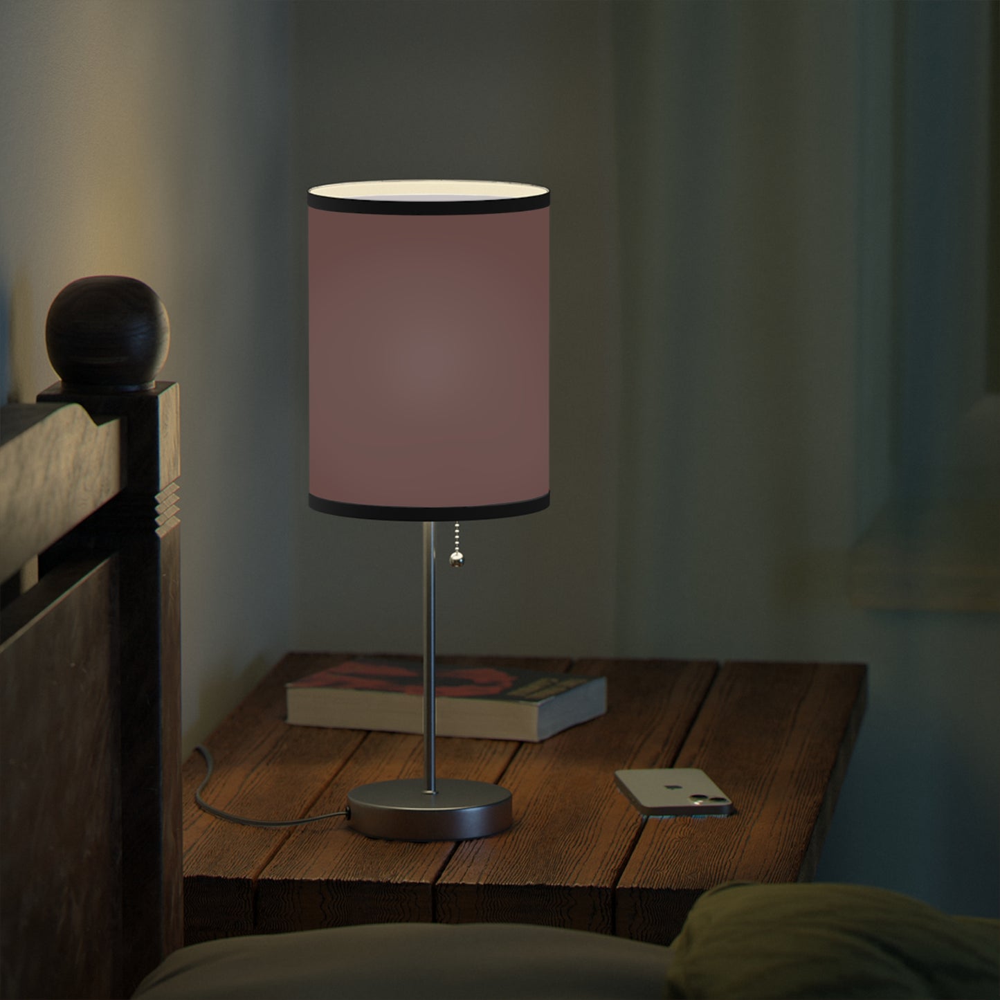 Brown Merlot Table Lamp, Stylish Home Decor, Modern Lighting, Bedroom, Living Room, Gift Idea for Housewarming, Adjustable Illumination