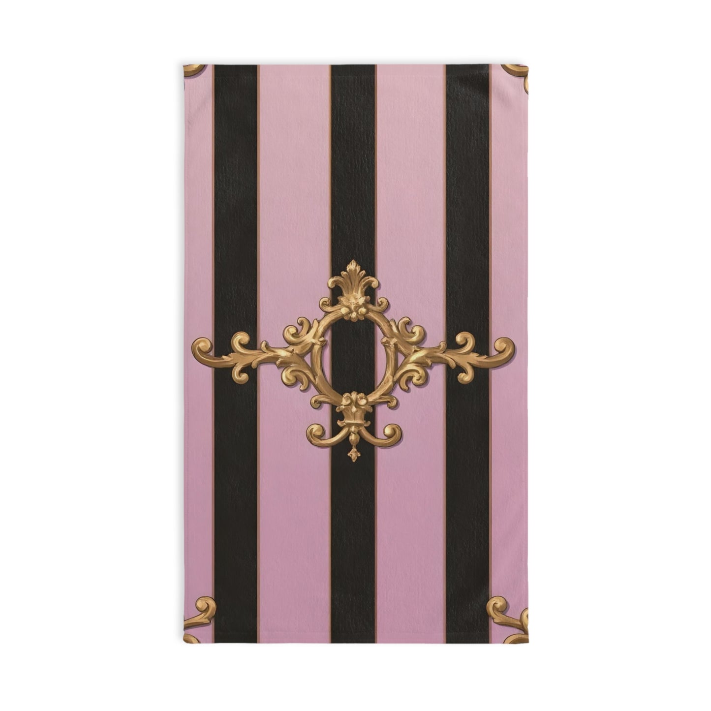 Chic Lavender Striped Baroque Hand Towel, Elegant Kitchen Decor, Luxurious Bath Accessory, Gift for Her
