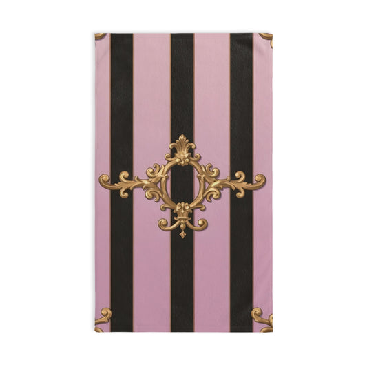Chic Lavender Striped Baroque Hand Towel, Elegant Kitchen Decor, Luxurious Bath Accessory, Gift for Her