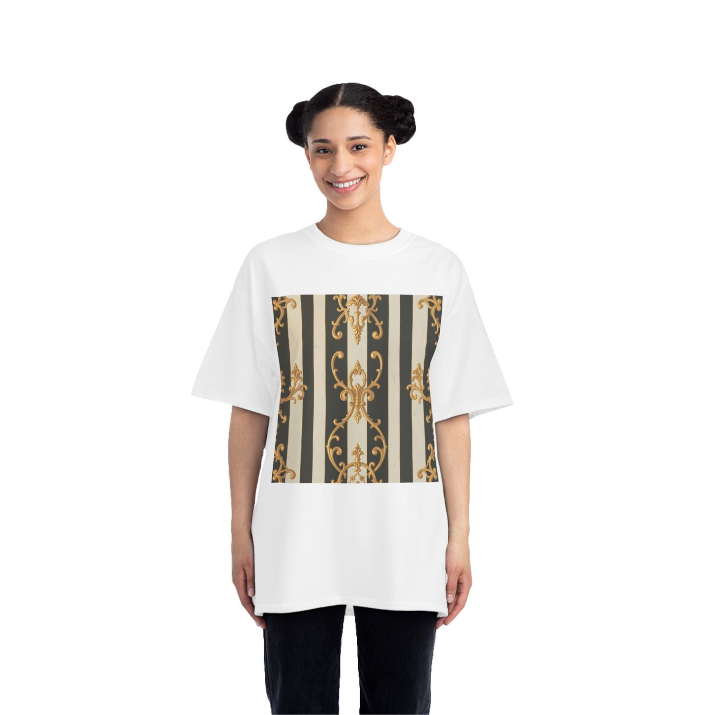 Elegant Baroque-Inspired Short-Sleeve T-Shirt, Vintage Style Tee, Fashion Statement Top, Unique Gift for Art Lovers