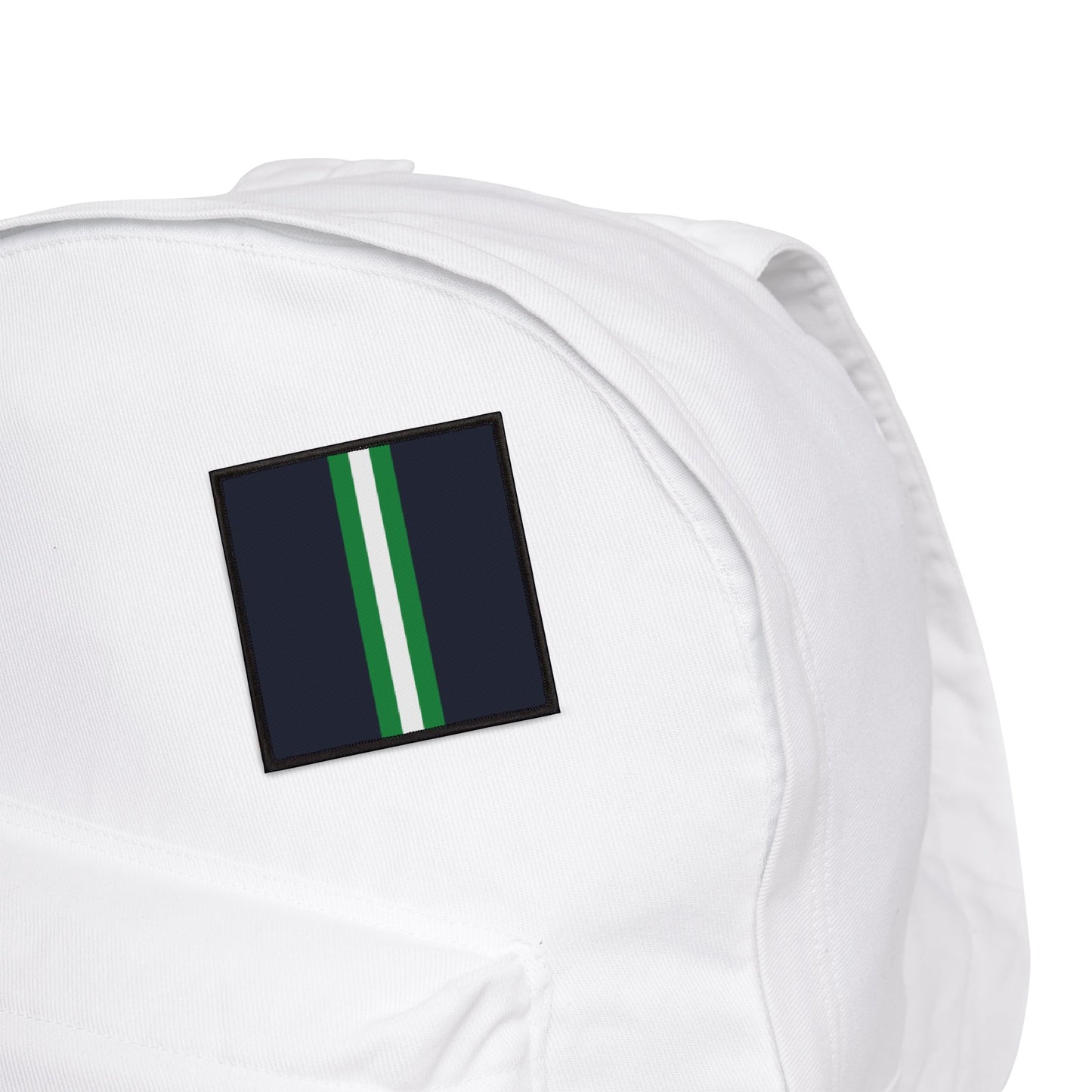 Lunar Midnight & Green-White Striped Customizable Iron-On Patches for Creative Repairs, DIY Fashion Statements, Unique Gift Ideas, and Personalization
