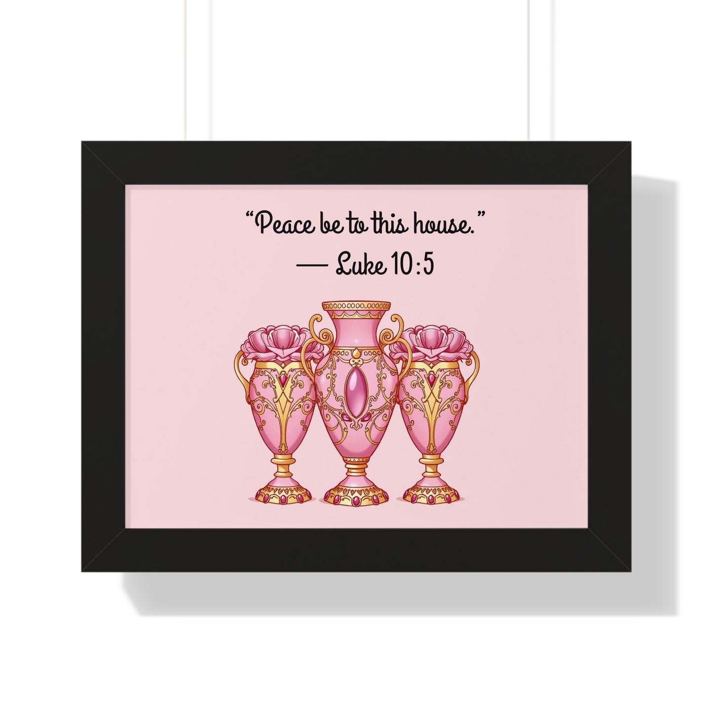 Framed Scripture Art Print, Inspirational Wall Decor, Home Blessing, Gift for Housewarming, Religious Wall Art - 10:5
