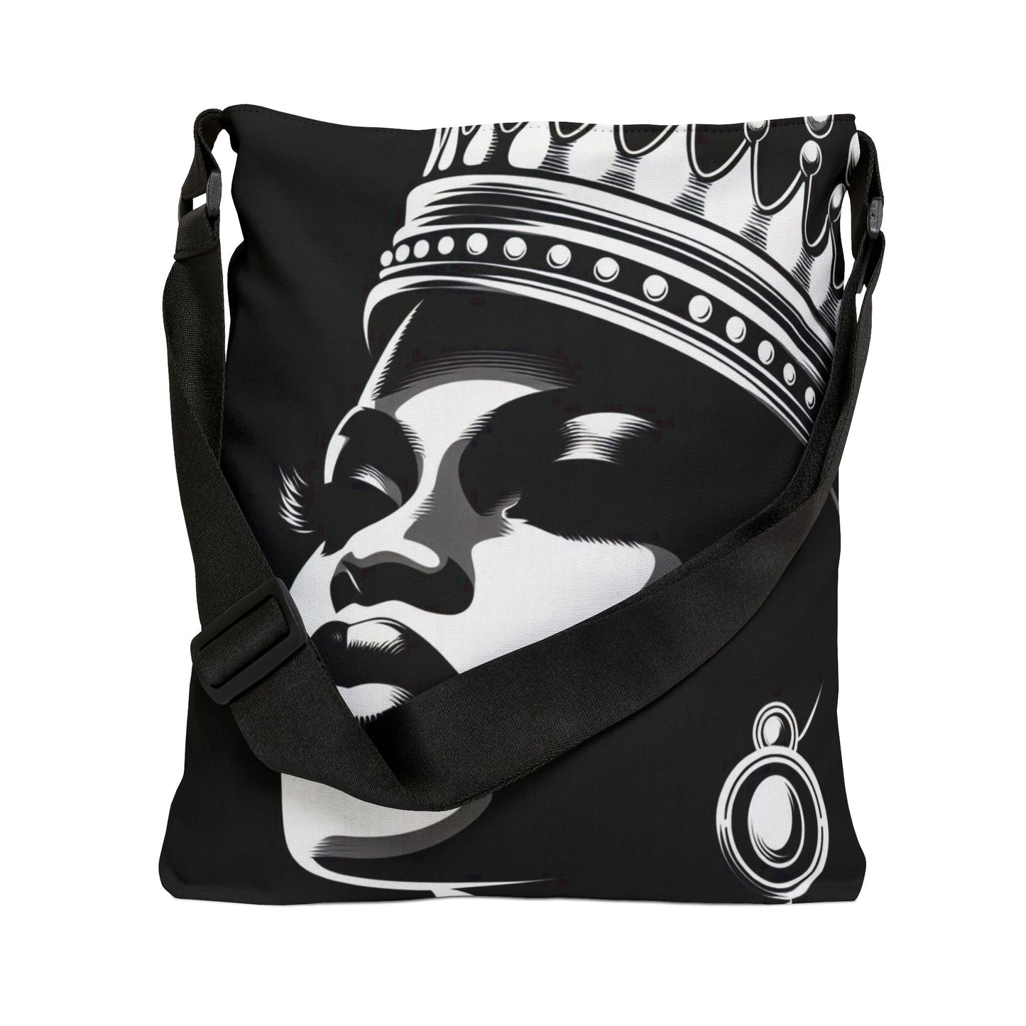 Regal Queen Adjustable Tote Bag, Stylish Tote, Unique Handbag, Everyday Carry, Gift for Her, Fashion Accessory