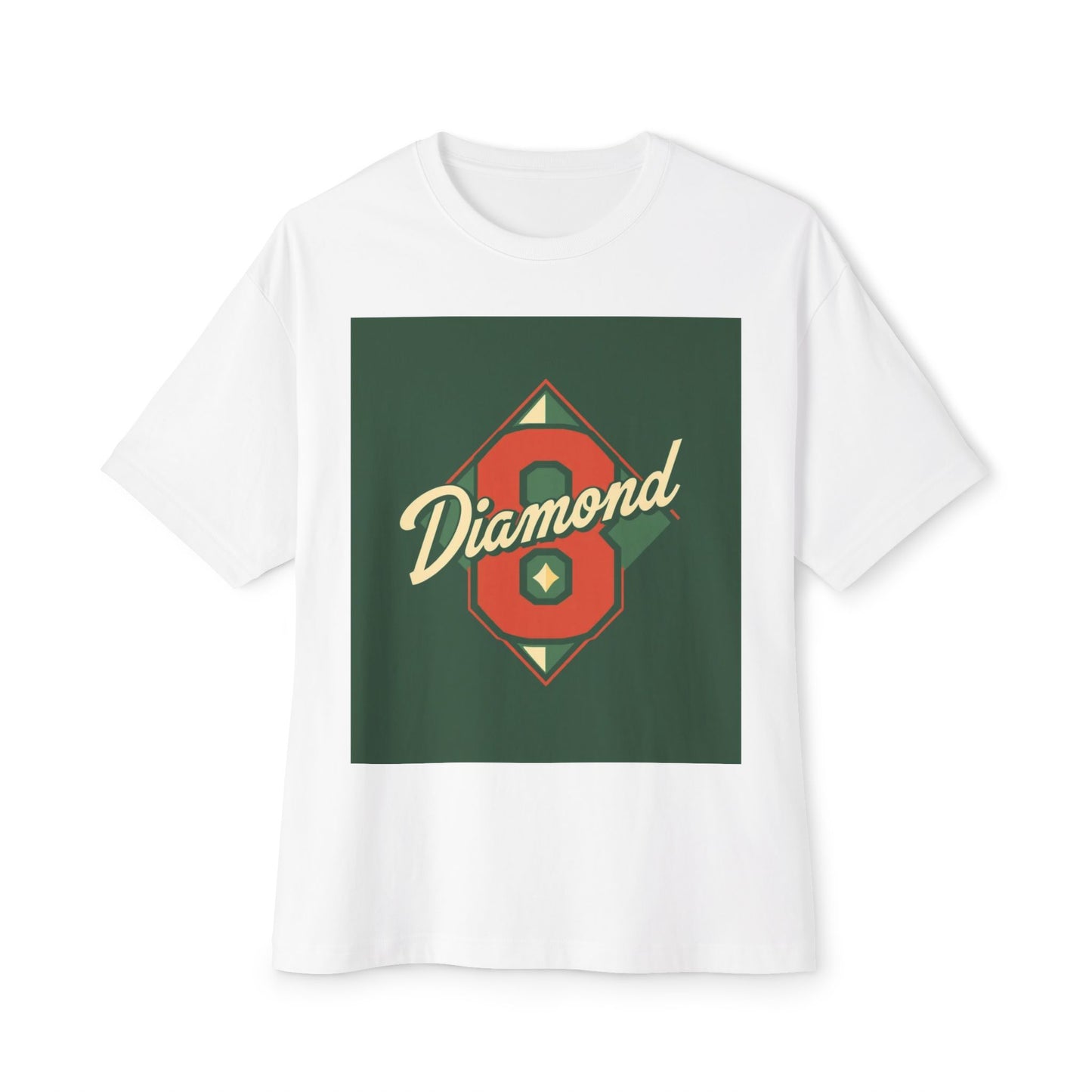 Diamond Oversized Boxy Tee | Casual Streetwear, Gift for Him/Her, 90s Retro Style, Fashion Statement, Unique Graphic Tee - Diamond 8