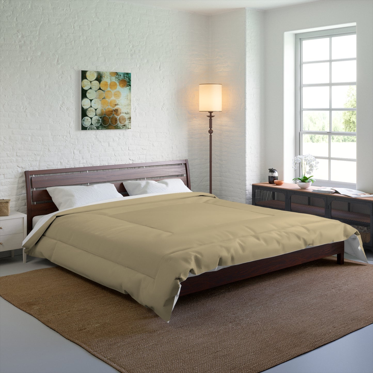 Vanilla Wheat Cozy Beige Comforter for Ultimate Sleep, Modern Bedding, Bedroom Decor, Gift for New Home, All-Season Comforter