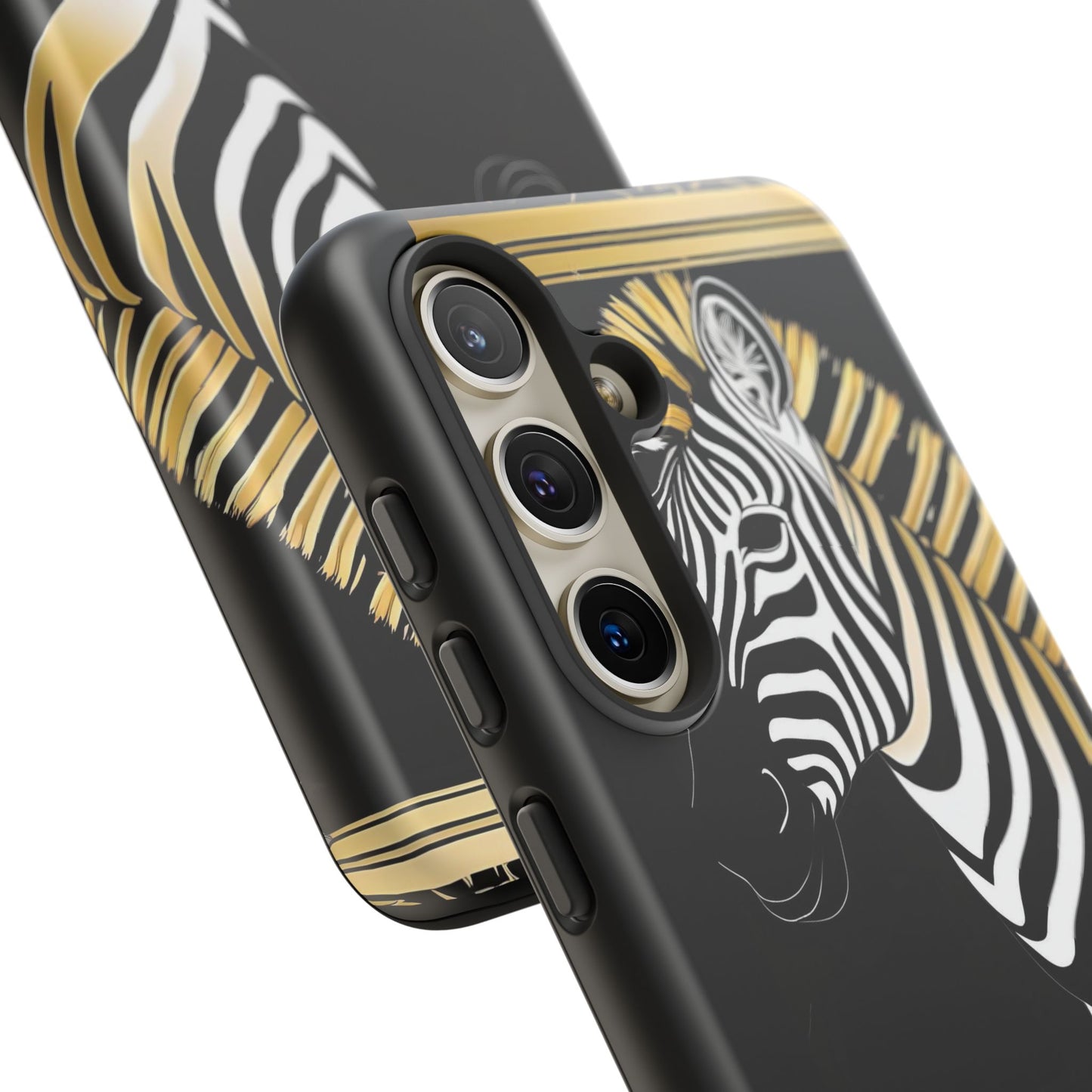 Phone Case - Elegant Zebra & Roses Design